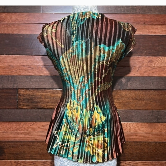 Multicolor Pleated Women's Top - Picture 6 of 7